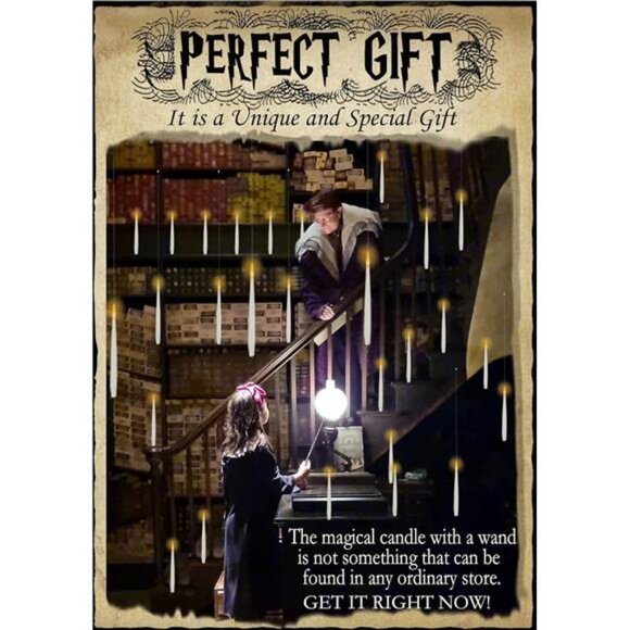 Floating Candles with Wand, Halloween Decoration 20 PCs Magic Hanging Candles - Picture 5 of 7